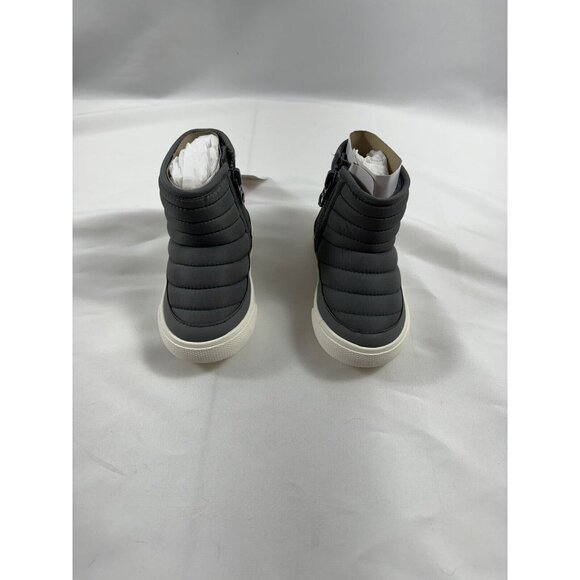 New!! Toddler Boys Ainsley Zipper Booties - Cat & Jack Gray W/ Green Back Size 5 - Picture 1 of 5